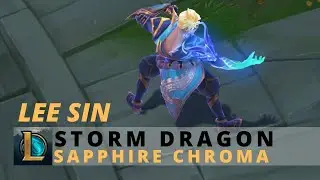 Storm Dragon Lee Sin Sapphire Chroma - League Of Legends