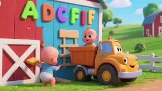 Baby Truck Builds the Farm Alphabet Wall | ABC Learning Song for Kids | Nursery Rhymes