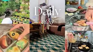 Kids friendly fish recipe,gardening, daily routine vlog