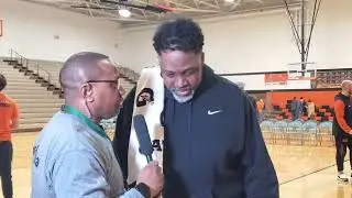Talking with Massillon HC Joe Pierce after his team's 68-65 buzzer beater win over Lake. 