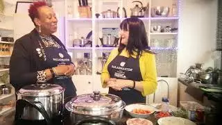 Empowerment2health showcasing Paella dish in Saladmaster.  healthly system cookware