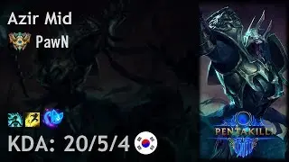 Azir Mid vs Twisted Fate - PawN - KR Challenger Patch 7.22