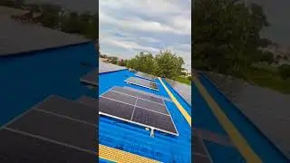 tin shed solar installation waaree 540watt modules