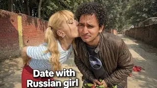Date WITH A RUSSIAN GIRL😂 ||Foreigner Girl In India || Magh Mela 2026 