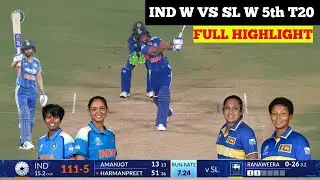 INDW vs SLW 5th T20 Match Full Highlights 2025 / India Women vs Sri Lanka Women T20 2025 Highlights