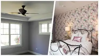 75 All Wall Treatments Bedroom With Purple Walls Design Ideas You'll Love ⭐️