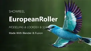 Discover the European Roller 3D Model | Blender Animation & Rigging Showcase by VFX Grace