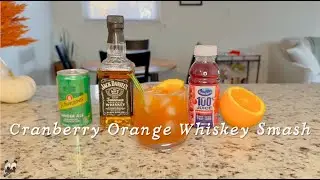 Cranberry Orange Whiskey Smash Recipe | Thanksgiving Cocktail Idea