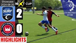 Bay Area Surf 10B 2-0 Santa Barbara SC 10B | MLS Next Showcase U14 | 2024-06-20 | HL