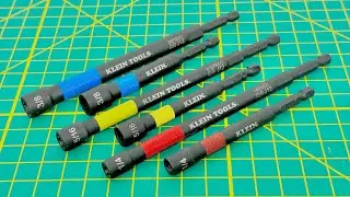 Klein Tools Magnetic Color-Coded Power Nut Driver Setters 