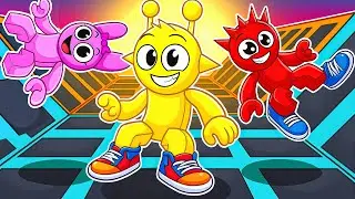 ¡La FAMILIA SPRUNKI construyó un PARQUE DE TRAMPOLÍNES en Roblox!