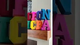 Made 3D Rainbow Letters with Cricut! 一起來做3D彩虹字母吧! #diy #手作 #cricut #papercraft #3dpapercraft #letter