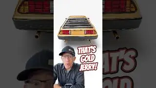 Put it on my gold Amex 😎 #delorean #carwrap #rarecars #goldplated #backtothefuture