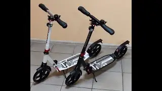 【Самокат с Амортизаторами Scale Sports SS-07】+ LED-фонарик, Звоночек (USA) Обзор