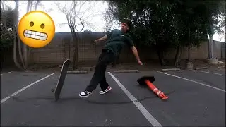 Skateboarding thunder trucks for the first time..