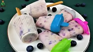 Blueberry Popsicles I Super Easy Blueberry & Yoghurt Popsicle Recipe I Frozen Pops Recipe