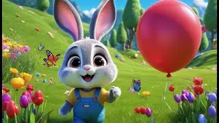 Bobby Bunny Finds a Balloon | Happy Bunny Adventure Song for Kids | Nursery Rhymes in English