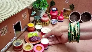Beetroot poori with onion curry recipe ll Miniature cooking recipe ll uva tiny cooking ll 