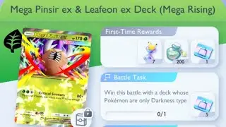 Pok&eacute;mon TCG Pocket - Expert Solo Battle | Mega Pinsir ex & Leafeon ex Deck (Mega Rising)