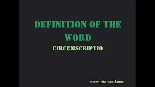 Definition of the word 
