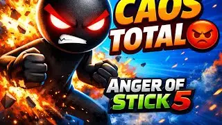 FIZ O MAIOR CAOS NO ANGER OF STICK 5 😂💥
