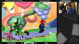ROCSmash Against Homophobia - Winners - Kilo G (Mario) vs Manic Disguise (Link)