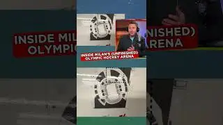 Внутри (недостроенной) олимпийской хоккейной арены в Милане #хоккей #Олимпиада #Италия