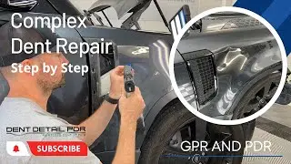 Step by Step dent repair | Glue Pull & PDR on a BRAND new Land Rover! | Paintless Dent Removal | GPR
