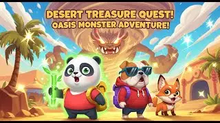 Magical Desert Fun - Join Bao the panda and Pen the bulldog detective Adventure - Kids Animation