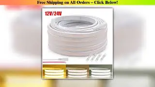 DC 12V 24V COB LED Strip Neon Light Dimmable 320LED/m Flexible Silicone Rope Lights Linear