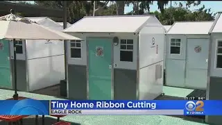 Ribbon Cut On New Tiny Home Community In Eagle Rock