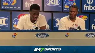 Melvin Council Jr. and Flory Bidunga discuss KU's come-from-behind win over TCU