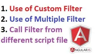 AngularJS : Creating Custom and Multiple Filters [Part 04]
