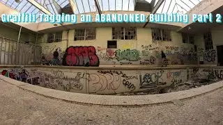 Graffiti Tagging the Pool of an ABANDONED Building Part 2