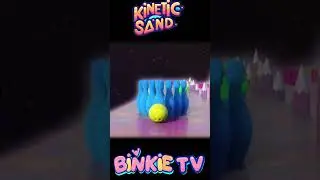 Learn Colors 🌈🎳 Kinetic Sand & Bowling Ball Adventure! #kineticsandplay #kineticsand