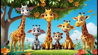 Giraffe Song &ndash; How Many Eat Leaves Together? | Fun Counting Song for Kids | Toddler Learning Rhyme