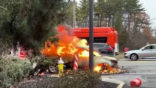 Car Fire — East Meadow FD Response - December 20, 2024