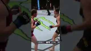 Molly McCann eats a headkick from Ariane Lipski and drops her right after