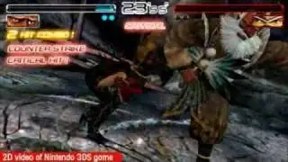 3DS - Dead or Alive Dimensions - Tengu vs Ryu Gameplay