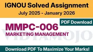 IGNOU MMPC 006 Solved Assignment 2025-26 PDF Download | IGNOU MBA