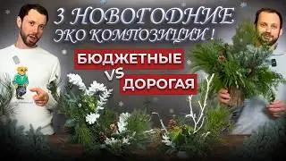 🌲БЮДЖЕТНЫЕ НОВОГОДНИЕ КОМПОЗИЦИИ из хвои: как сделать красиво и недорого? Идеи для флористов и дома!