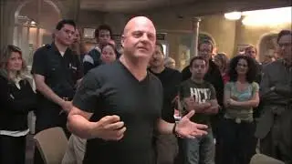 Michael Chiklis makes a toast to the cast and crew (The Shield - Season 7 Documentary Highlights)