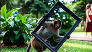 Monkey Makeup Video Funny | बंदर का फनी मेकअप पार्लर 😂 | Village Comedy Shorts 2025