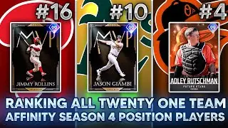 RANKING ALL 21 TEAM AFFINITY SEASON 4 POSITION PLAYERS IN MLB THE SHOW 21 DIAMOND DYNASTY!