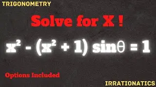 Solve For X ? Trigonometry Basic Identity Concept | CBSE  | CLASS 10 | NDA | Maths Objective Problem
