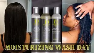 UPDATED Relaxed Hair Wash Day for deep moisture | Palesa M.
