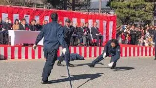 令和8年 京都府警察、年頭視閲式 ☆逮捕術演技①(男性警察官編)