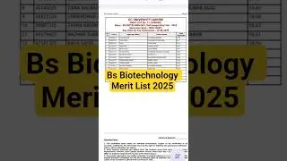 gcul bs Biotechnology Merit List 2025#youtubeshorts #meritlist #2025 #gcul#gculahore #gcuniversity
