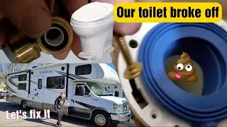 How to replace an RV toilet, floor mount, and seal.