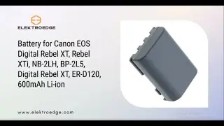 Battery for Canon EOS Digital Rebel XT, Rebel XTi, NB-2LH, BP-2L5, Digital Rebel XT, 600mAh Li-ion